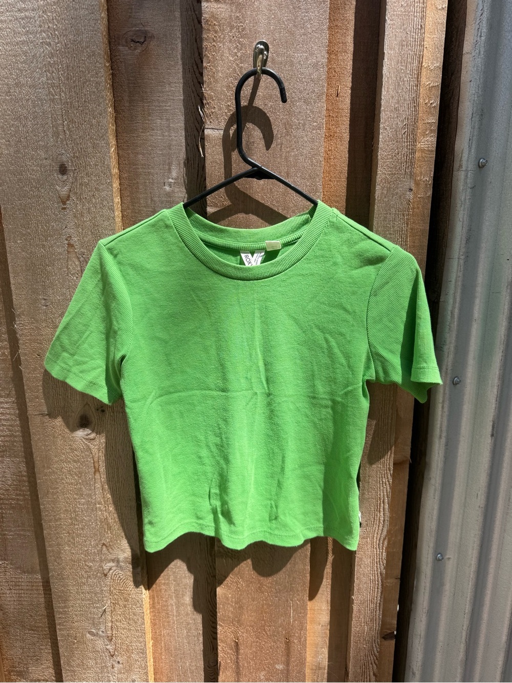 Womens Short Sleeve Crop T-Shirt - Green